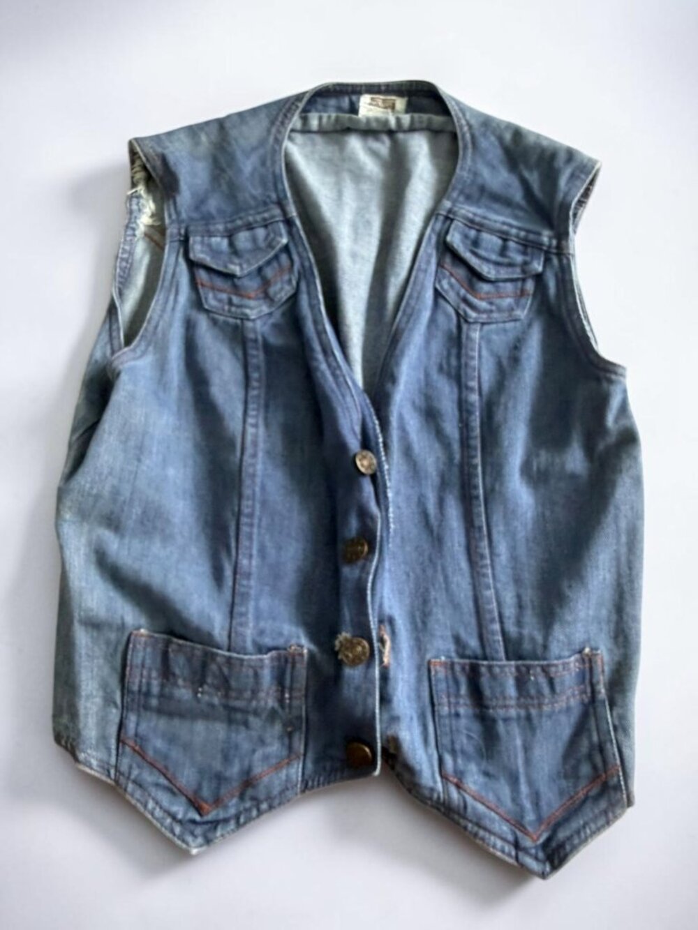 MONTGOMERY WARD Vintage Denim Vest Size Small/Medium